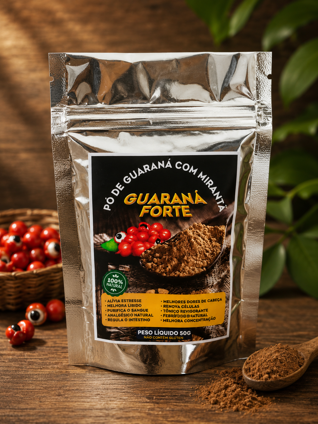 Guaraná Forte — Pó de Guaraná com Mirantã