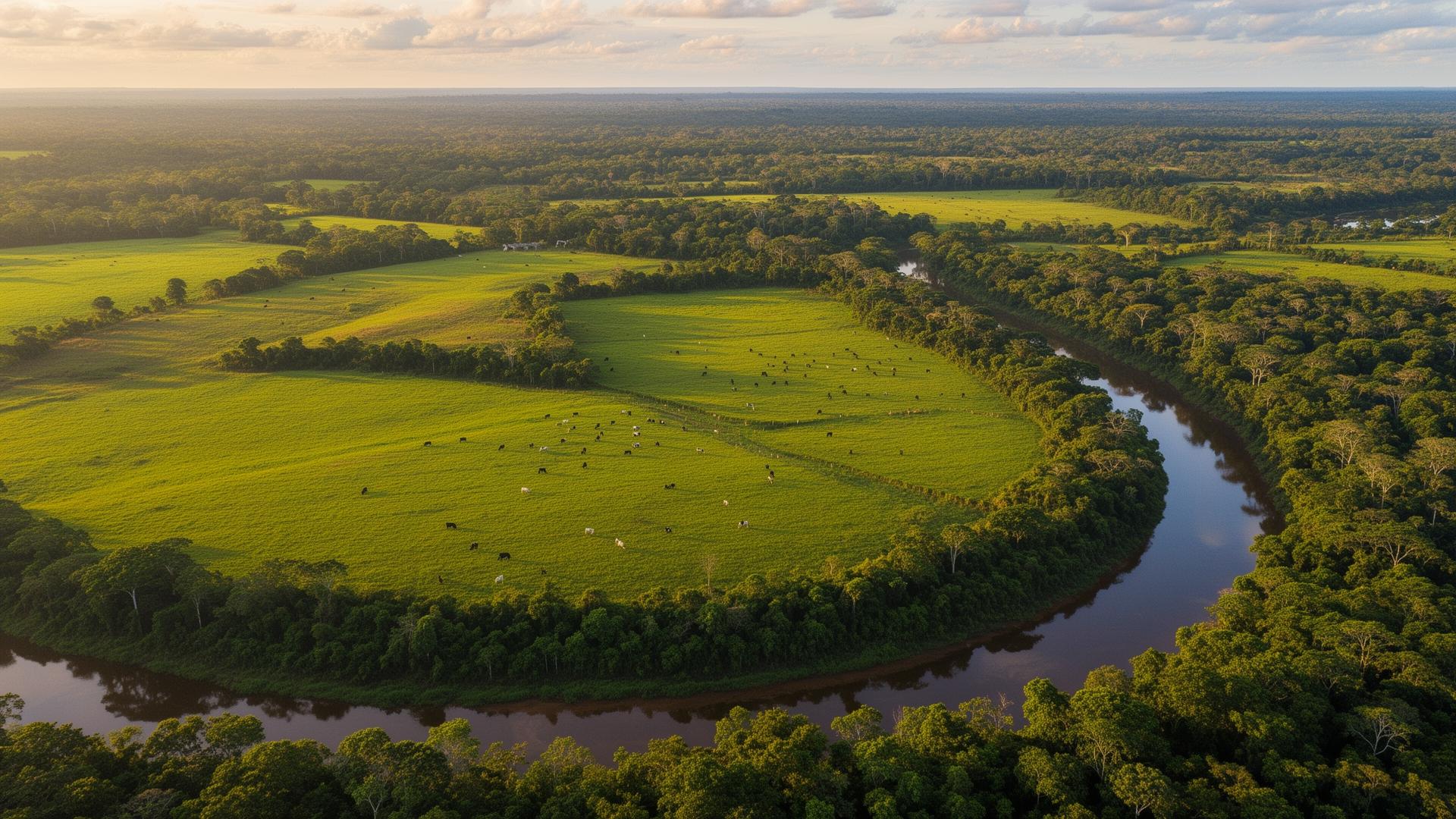 Vista aérea da região de Alta Floresta — MT